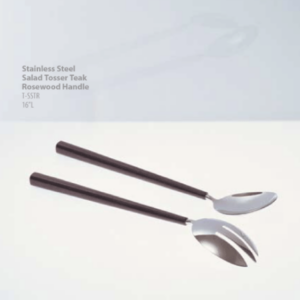 Stainless Steel Salad Tosser with Teak Wood Handle